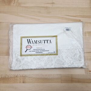 Vintage NOS Wamsutta Elite Pinpoint Twin Flat 100% Combed Cotton USA made 250 TC